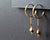 gold plated hoop earrings with dangle charm - handmade artisan Nea Jewelry