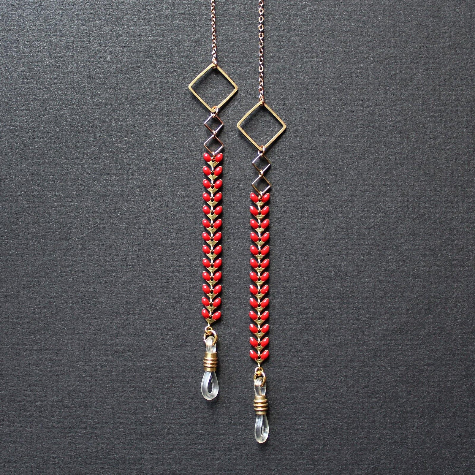 Kalea Glasses Chain Red - Nea