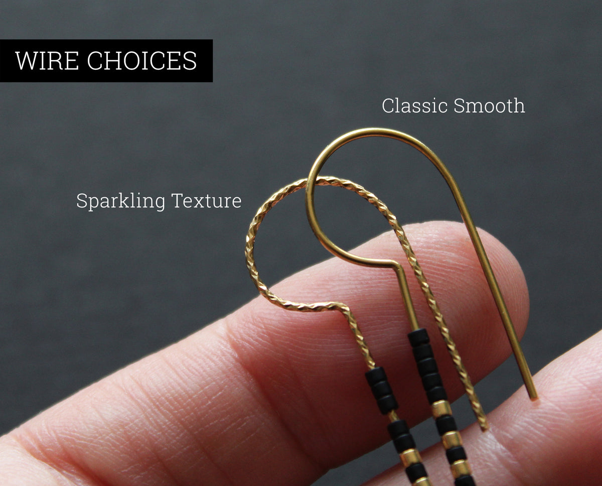 Loop Earrings - Black &amp; Gold