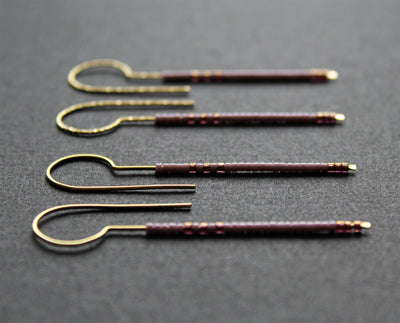 Loop Earrings - Lilac & Bronze