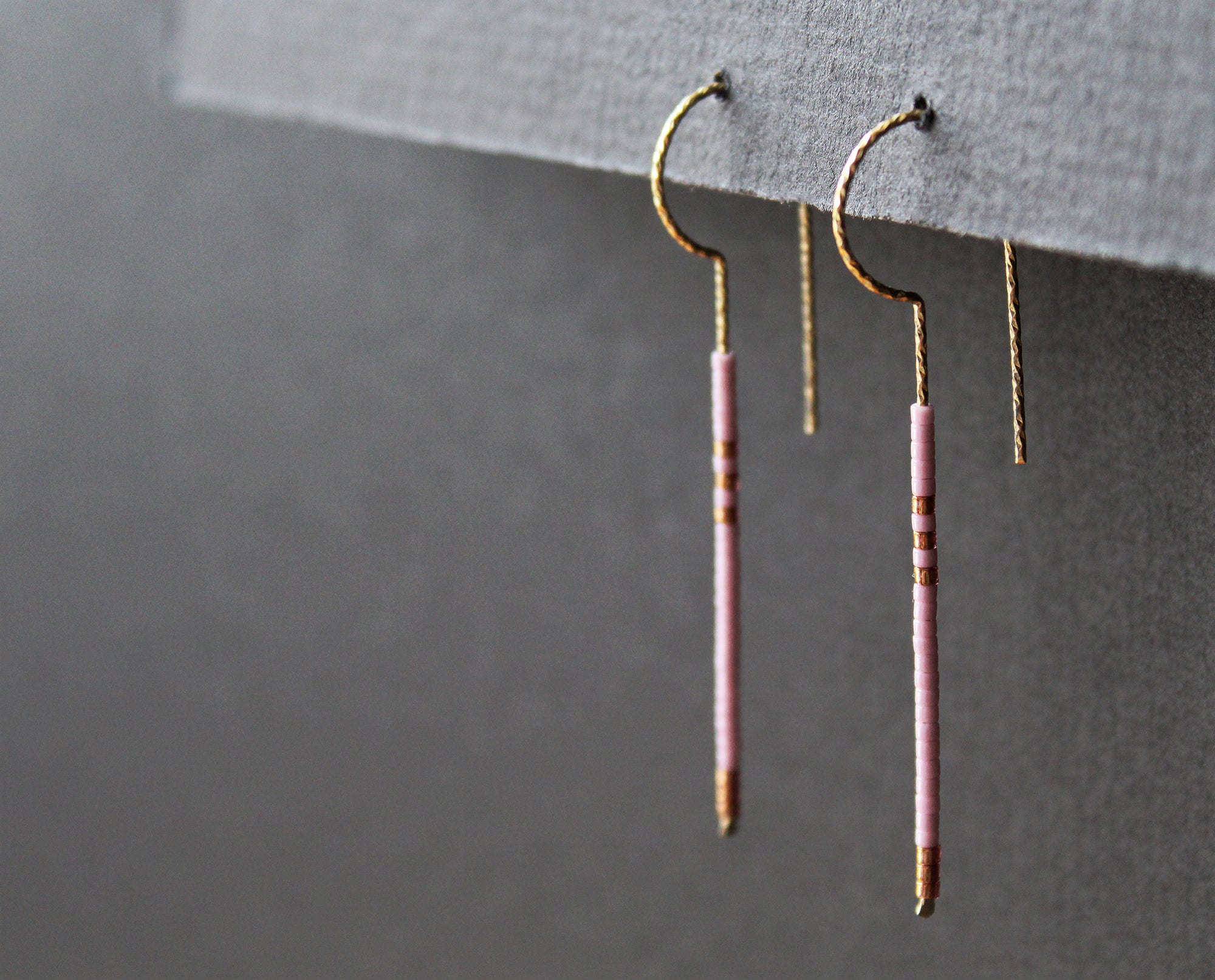 Loop Earrings - Lilac & Bronze