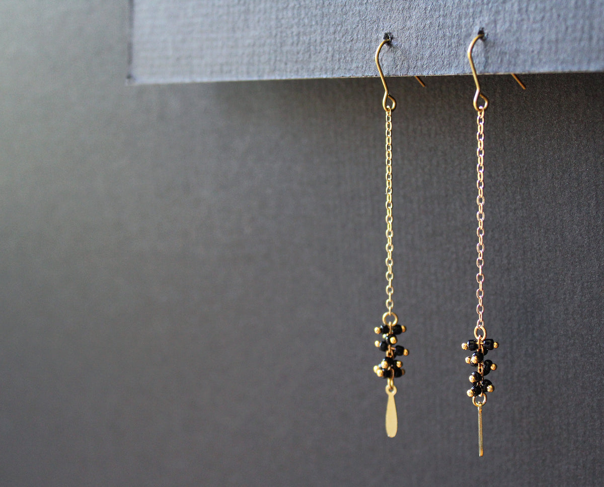 Palo Earrings Black - Long