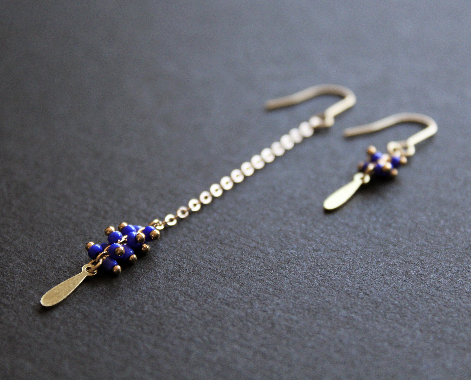 Palo Earrings Blue - Asymmetric