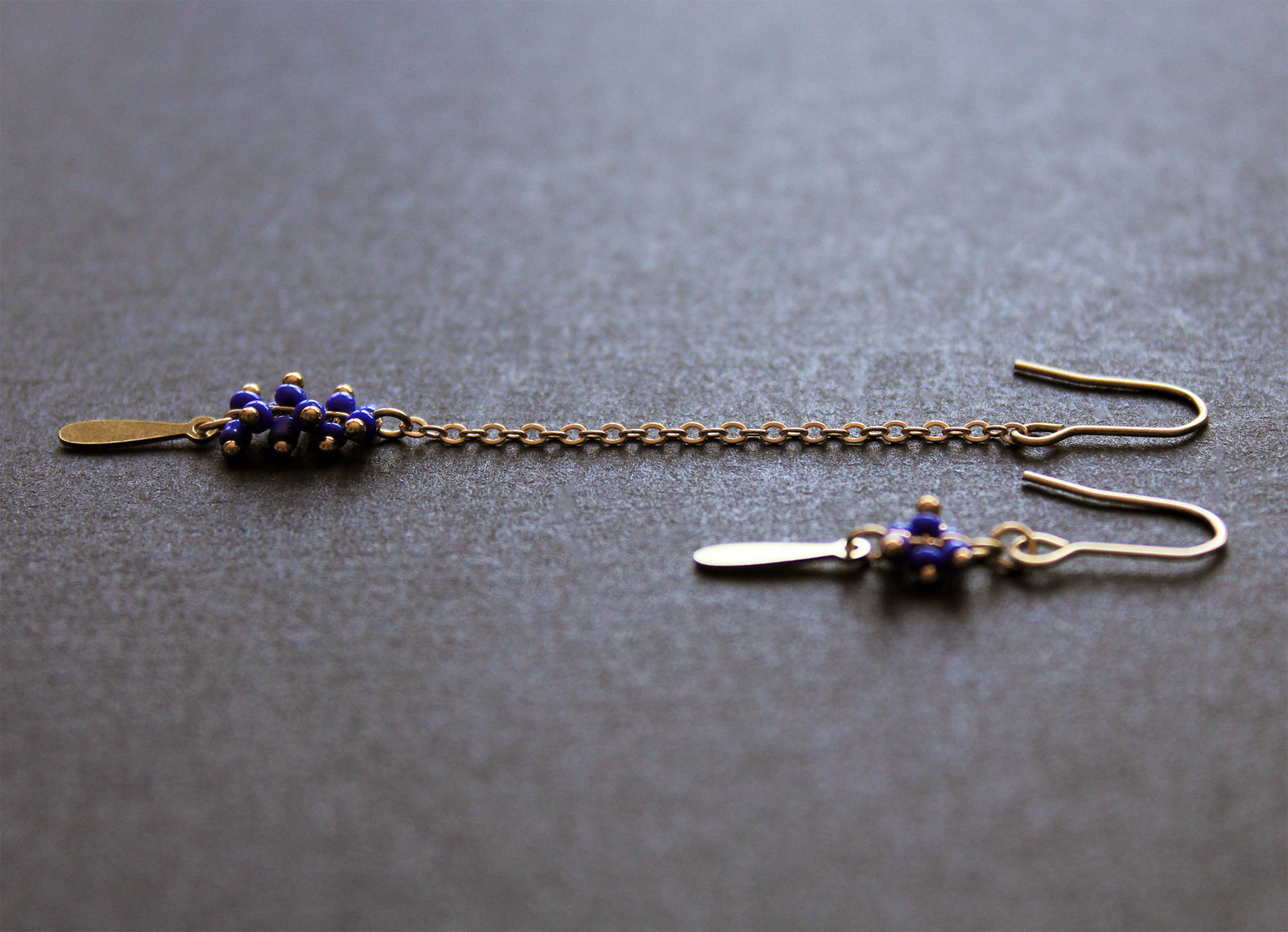 Palo Earrings Blue - Asymmetric