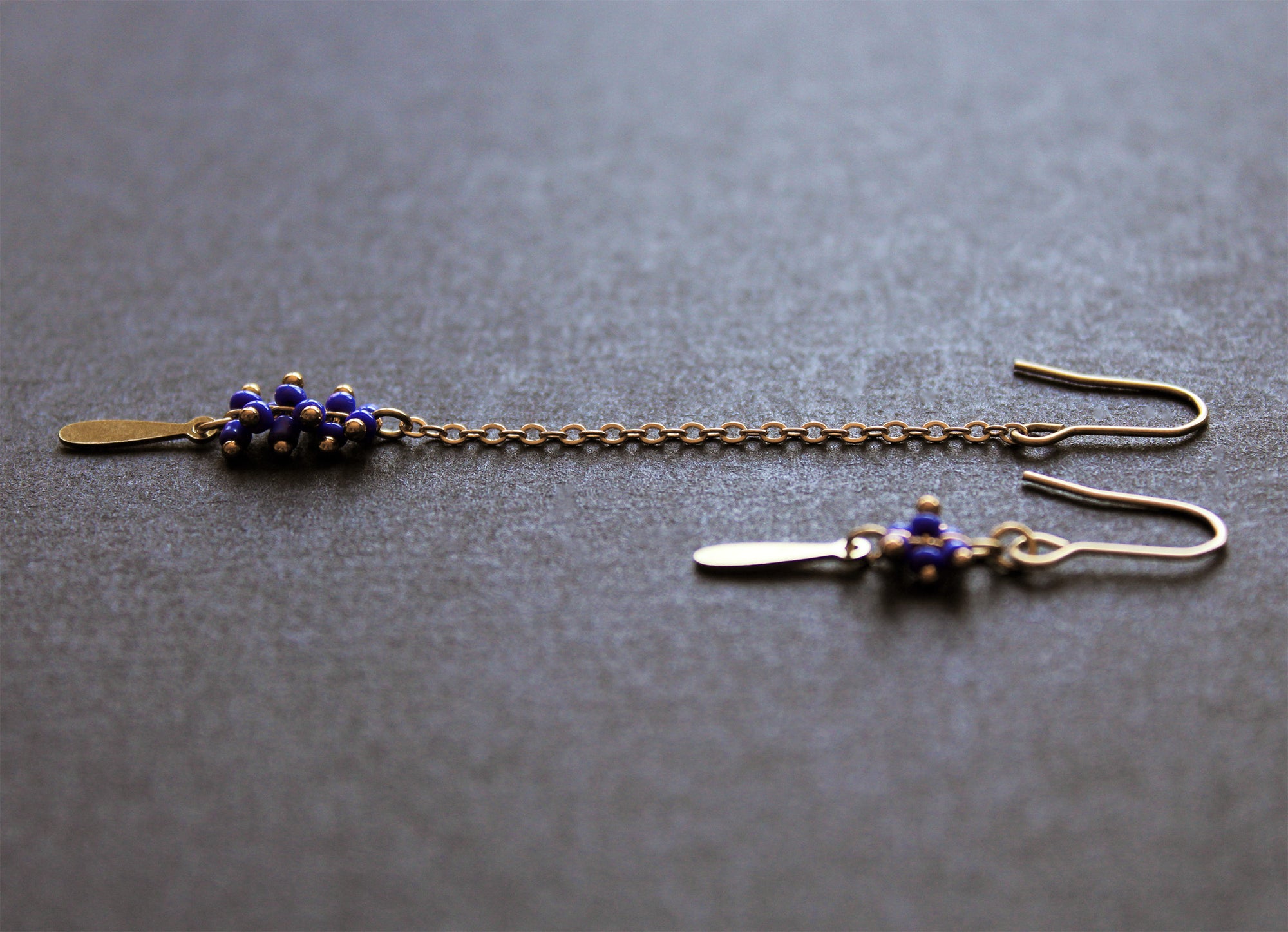 Palo Earrings Blue - Asymmetric