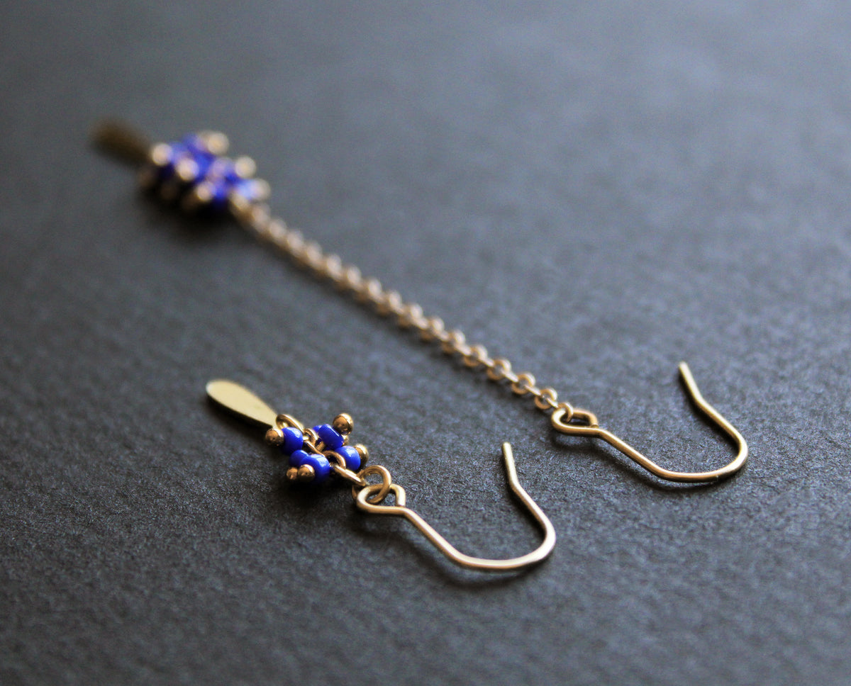 Palo Earrings Blue - Asymmetric