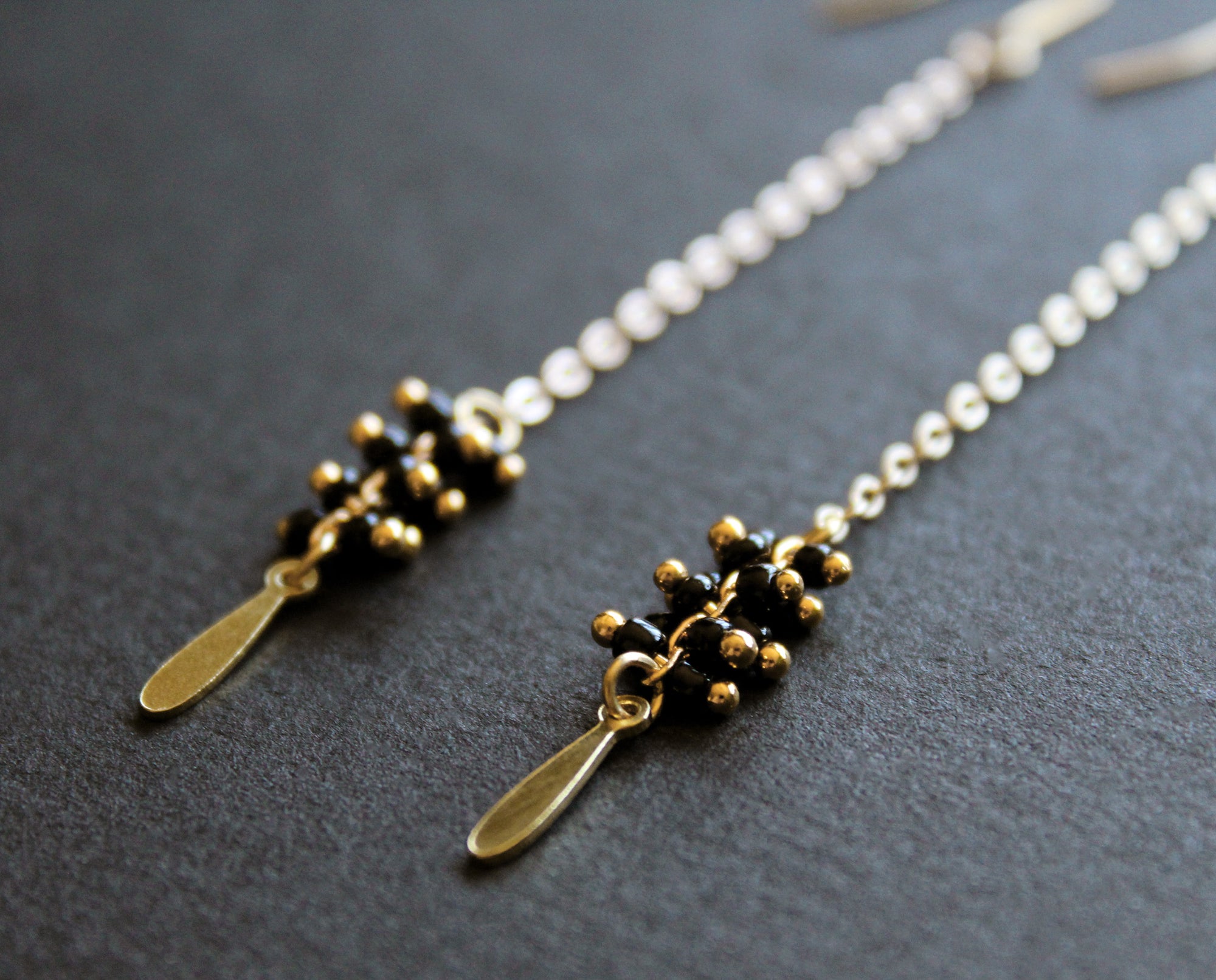 Palo Earrings Black - Long