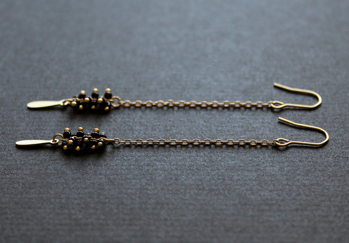 Palo Earrings Black - Long