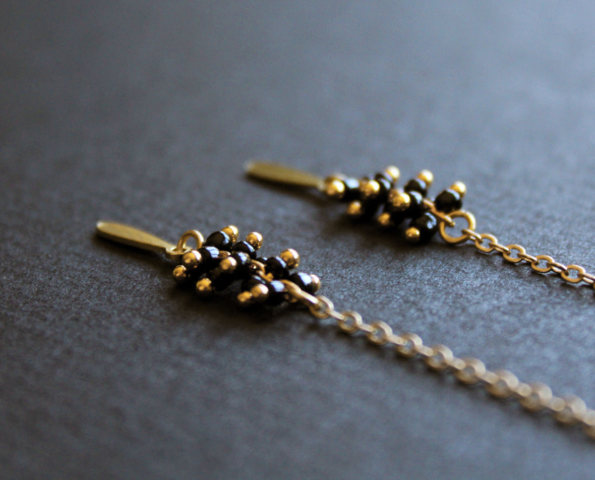 Palo Earrings Black - Long