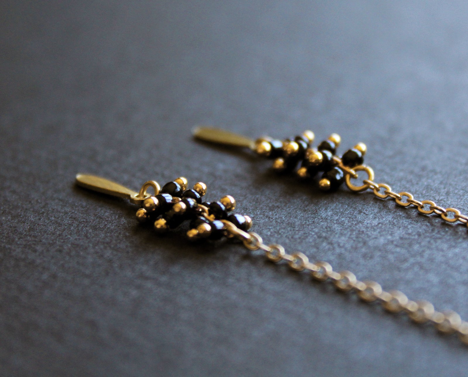 Palo Earrings Black - Long