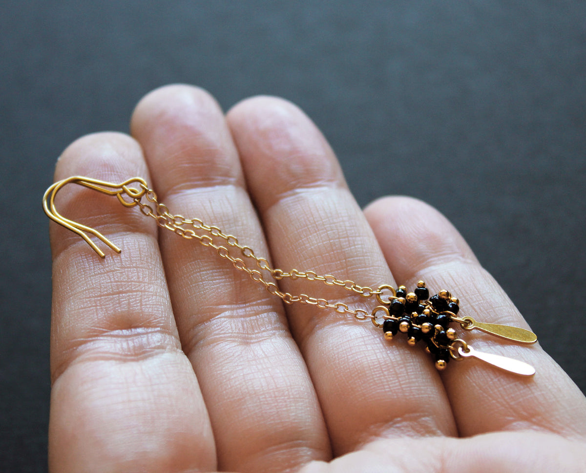 Palo Earrings Black - Long