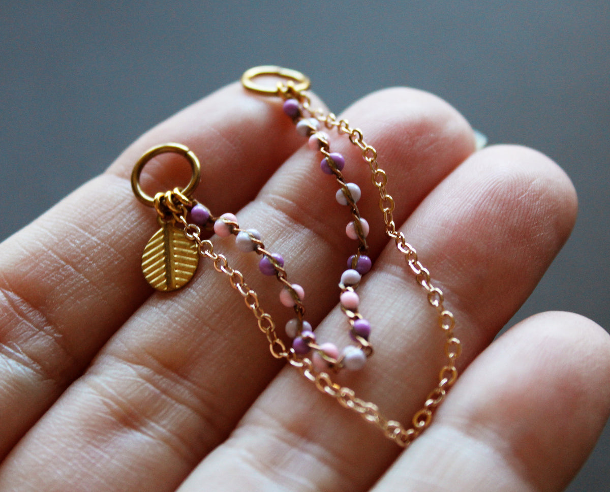 Lani Shoe Chain - Purple &amp; Pink