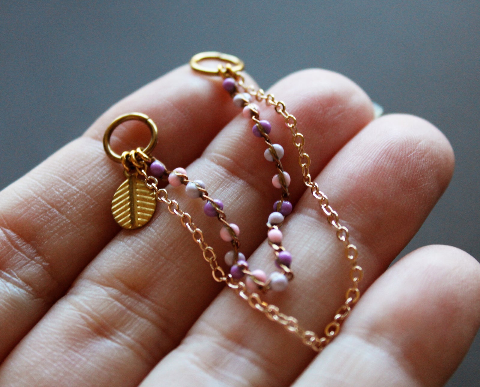 Lani Shoe Chain - Purple & Pink