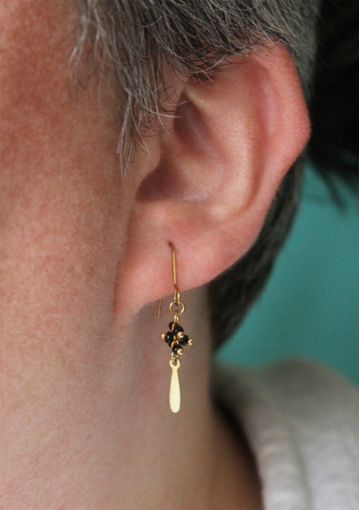 Boucles d&#39;oreilles Palo Noir - Court