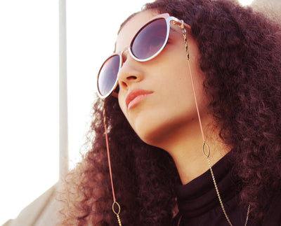 Modern Pink Glasses Chain - Artisan Nea Jewelry