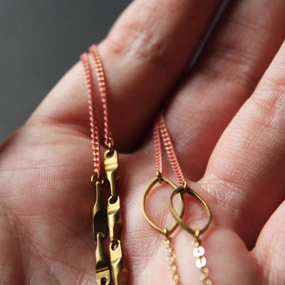 Modern Pink Glasses Chain - Artisan Nea Jewelry