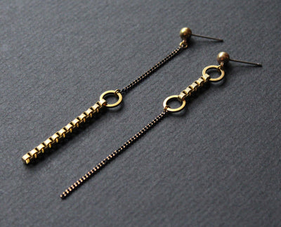 asymmetric drop earrings