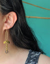 Asymmetrical Chunky Chain link Earrings - Handmade artisan jewelry by Nea