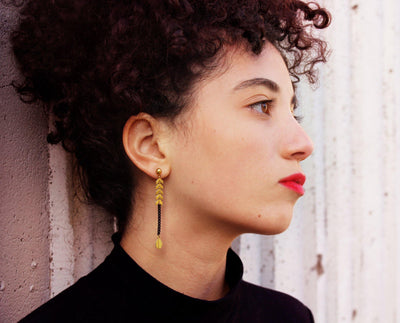Modern nature inspired earrings - Folium Earrings - Nea Jewelry