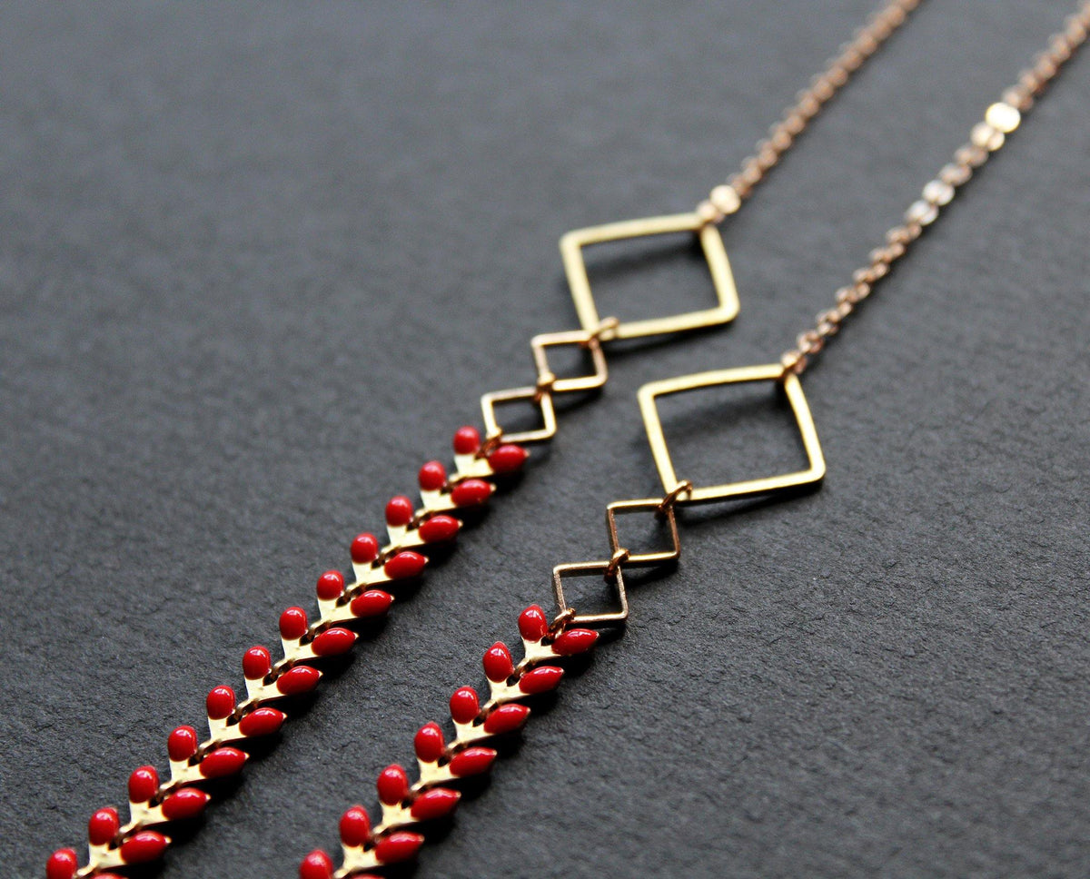 Kalea Glasses Chain Red - Nea